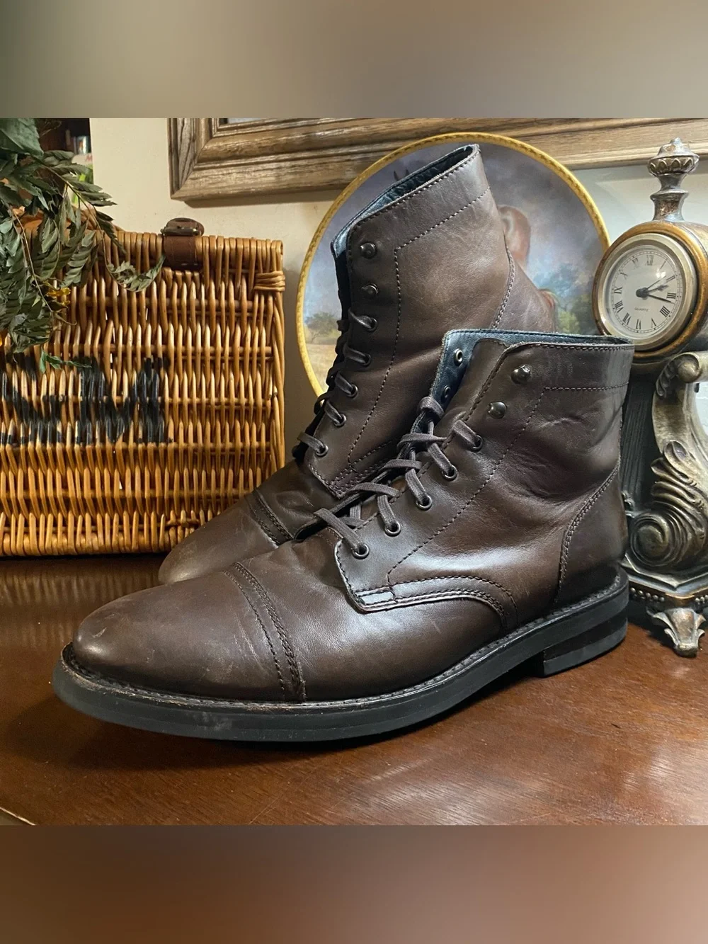 Thursday Boot Co Men’s Cap Toe Captain Combat Boots Canyon Leather Size 12